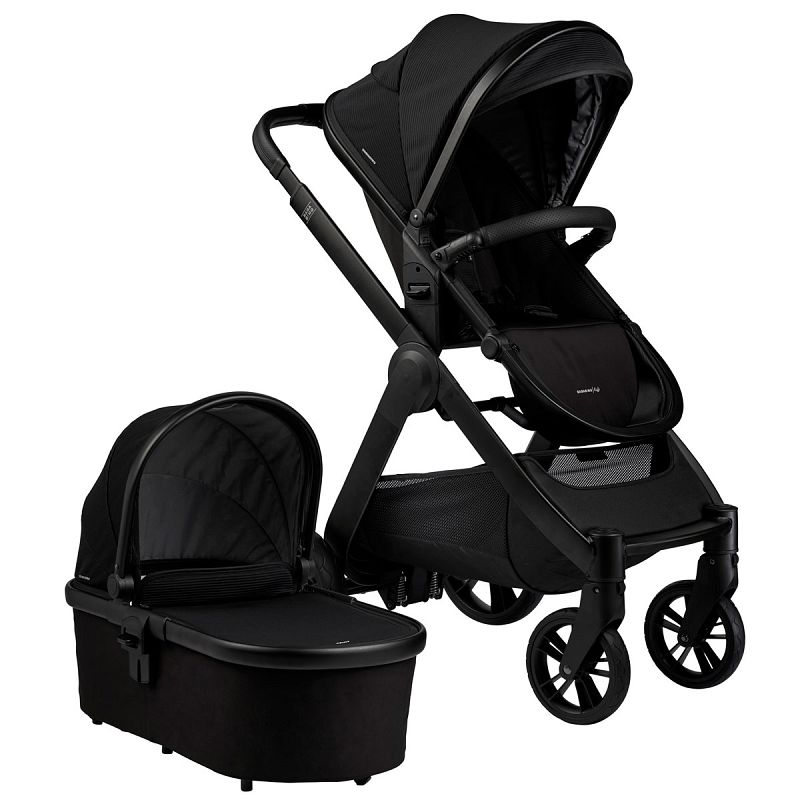 Otroški voziček 3v1 Bababing Raffi Black + lupinica BeSafe 12
