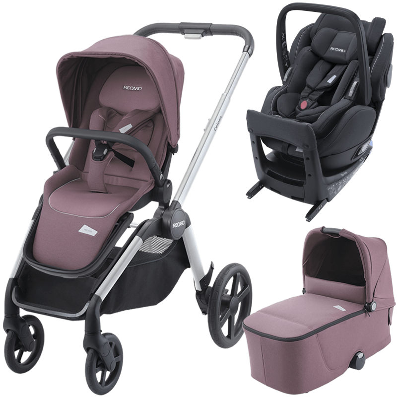 Otroški voziček 4v1 RECARO Celona + avtosedež Salia Elite [Pale Rose]