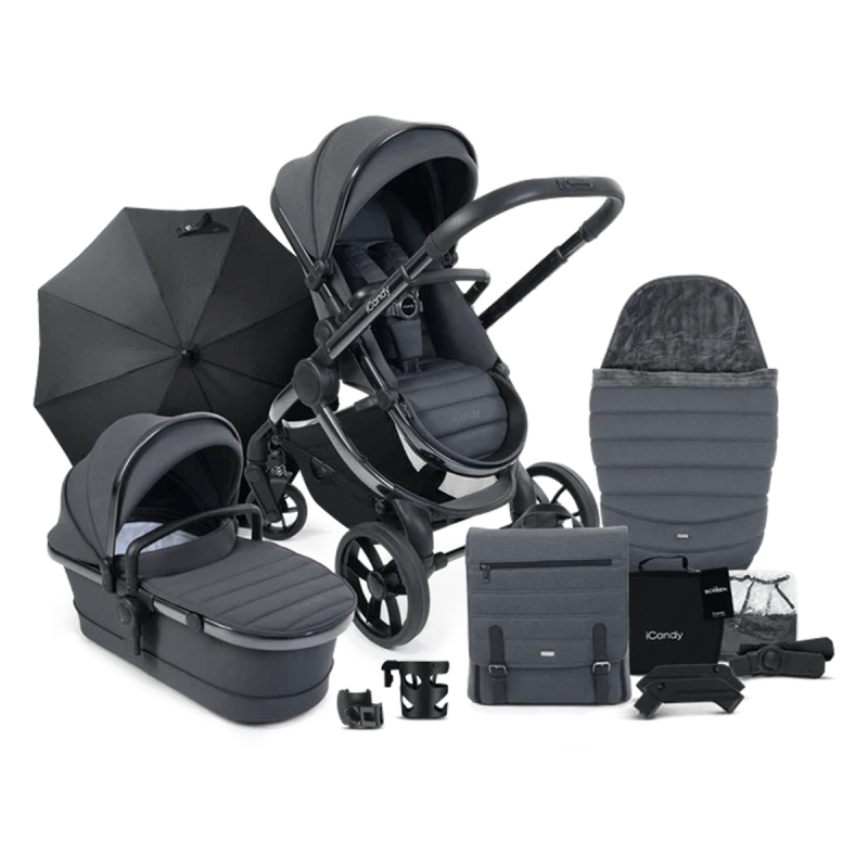 Otroški voziček 2v1 iCandy Peach 7  [Comlete Bundle Dark Grey]